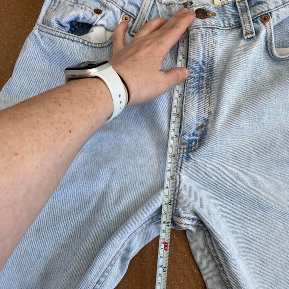 levis 505 vintage stonewash jeans Size 11 Long Juniors Taper Leg - Picture 6 of 11